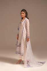 2 Piece Zari Net Print Embroidered Suit (FS0051)